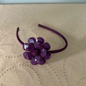 Purple Flower Jewel Handband